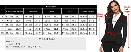 Aibrou Chaqueta de Traje para Mujer,Clásica Informal Blazers Elegante para Oficina