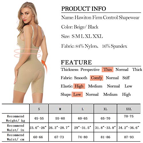 Aibrou Faja de Mujer Reductora Abdomen Sin Costuras Faja Moldeadora Mujer Fiesta Body Reductor Talla Grande (Beige, XXL-(Cintura 87-93cm/Peso 80-90kg))