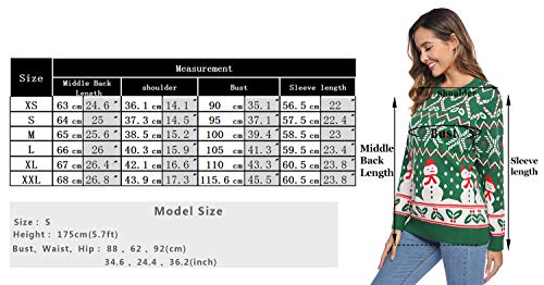 Aibrou Jersey Suéter de Navidad Familia,Pullover Monigote de Nieve Jerséis de Punto Cómodo y Cálido Mujer Hombre y Niños