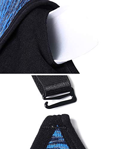 Aibrou Sujetador Deporte Mujer con Relleno Elastico y Transpirable Sujetadores Deportivo Gimnasio Yoga Fitness Ejercicio(XL, Azul)