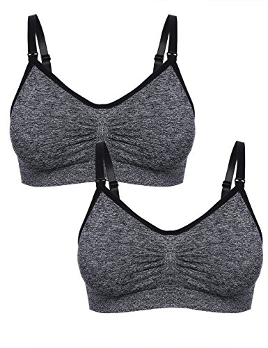 Aibrou Sujetador Lactancia para Premama con Relleno,Sujetador de Maternidad Embarazada sin Aros para Lactancia Materna 1/2/3 Pack