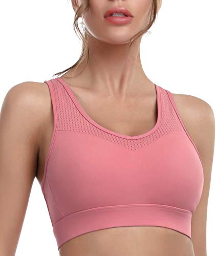 Aibrou Sujetadores Deportivos de Alto Impacto Sujetador de Yoga sin Cables con Almohadillas Extraíbles de Soporte Fuerte Sujetadores para Dormir/Correr/Hacer Ejercicio/Gimnasio/Yoga/Fitness
