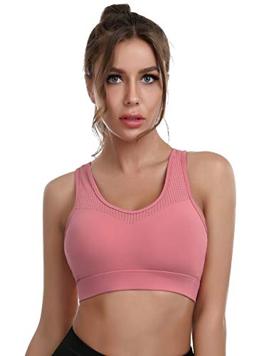 Aibrou Sujetadores Deportivos de Alto Impacto Sujetador de Yoga sin Cables con Almohadillas Extraíbles de Soporte Fuerte Sujetadores para Dormir/Correr/Hacer Ejercicio/Gimnasio/Yoga/Fitness