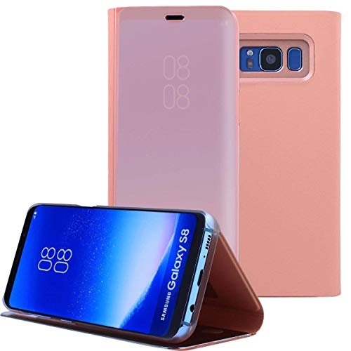 AICase Funda para Samsung Galaxy S8,Samsung Clear View Cover Flip Cover Carcasa,Soporte Plegable,Case de Teléfono para Samsung Galaxy S8