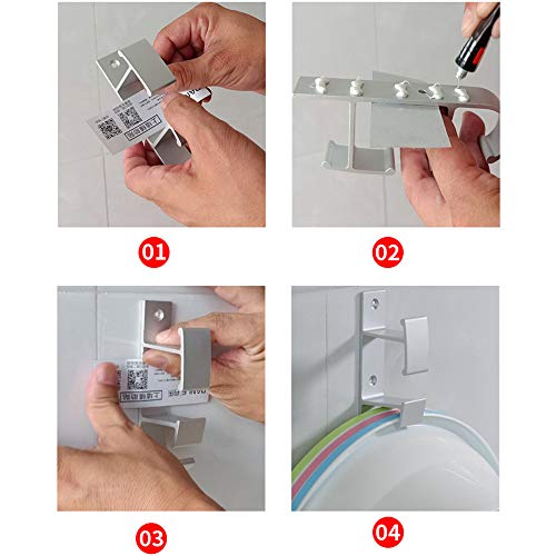 AICHUANGBAO El Fregadero doméstico, el Gancho del Fregadero, el punzón Libre de Aluminio montado en la Pared es fácil de Instalar, Ahorra Espacio de instalación, Accesorios de baño, Negro