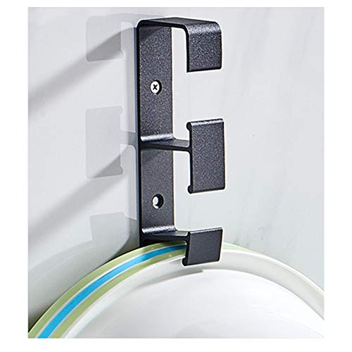 AICHUANGBAO El Fregadero doméstico, el Gancho del Fregadero, el punzón Libre de Aluminio montado en la Pared es fácil de Instalar, Ahorra Espacio de instalación, Accesorios de baño, Negro
