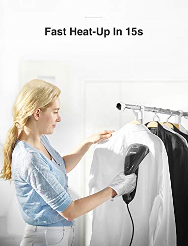 AICOK Planchas Verticales, 15s Rápida de Calor Plancha Ropa Vapor Vertical,Doble Ajuste de Vapor, con Set de Viaje Profesional, Prevenir Escupe Agua, Plancha de Viaje, Portátil para el Hogar y Viaje
