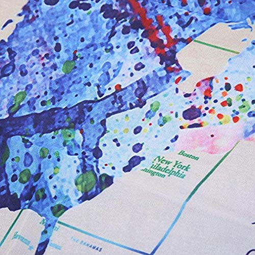AidShunn Tapiz Mapa del Mundo Colgar en la Pared Manta de Fondo Multicolor para Sala de Estar Dormitorio Dormitorio Casa