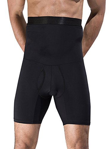 AIEOE - Ropa Interior Adelgazante para Hombre Moldeador Abdominal Slip Calzoncillos Adelgazantes Transpirable - Negro - Talla ES S