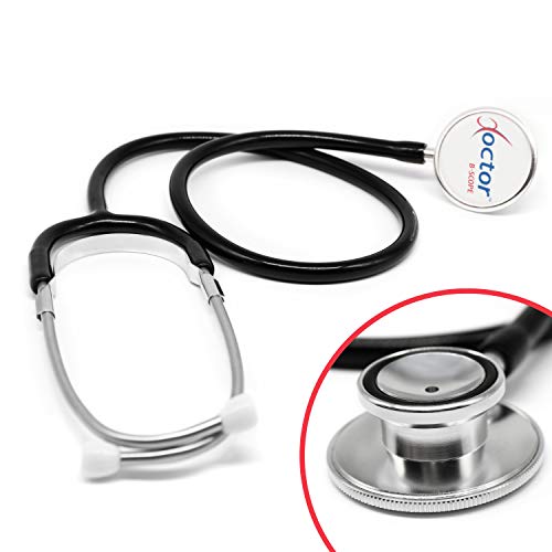 AIESI® Fonendoscopio Profesional de doble cabeza para adultos color negro DOCTOR B-SCOPE # Garantía de 24 meses