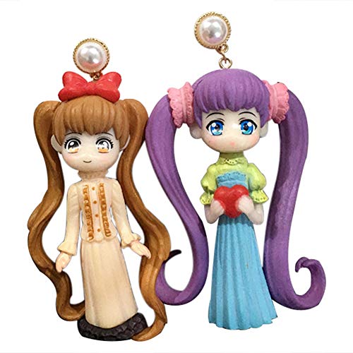 Ailin Online Sailor Moon - Pendientes de tuerca de PVC con diseño de dibujos animados para cosplay, para mujeres y niñas