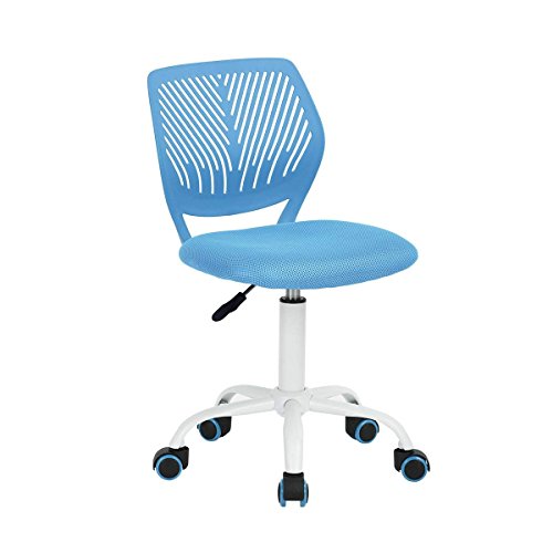 Aingoo Silla de Escritorio para niños Silla para niños Silla giratoria para niños Silla giratoria para niños Silla ergonómica Ajustable en Altura para niñas Niños Youth Resilient 100KG Azul