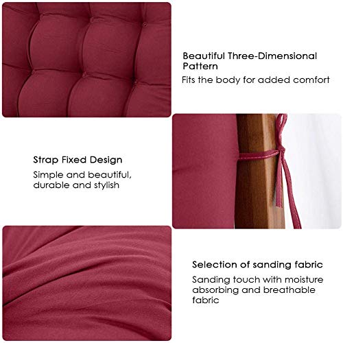 AINIYUE Cojín de Silla de salón, colchoneta reclinable para Tumbona, reposapiés para jardín al Aire Libre con cojín (sin Silla) 125x48x8cm púrpura