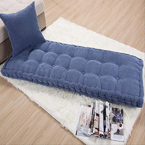 AINIYUE Cojines para tumbonas, Almohadilla portátil para Espesar para Patio, colchoneta para Silla reclinable para Cama, Ideal para decoración de Oficina en el hogar 40x110cm Azul
