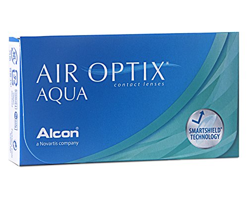 Air Optix Aqua Lentes de Contacto Esféricas Mensuales, R 8.6, D 14.2, -5.25 Dioptría, No Multifocales - Pack de 6 Unidades