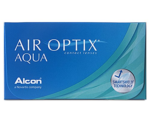 Air Optix Aqua Lentes de Contacto Esféricas Mensuales, R 8.6, D 14.2, -5.25 Dioptría, No Multifocales - Pack de 6 Unidades