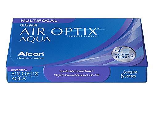 AIR OPTIX Lentes de contacto multifocales mensuales, R 8.6, D 14.2, 1.75 dioptría, adición alta - 3 lentillas