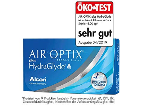 AirOptix Plus Hydraglyde 10109100 Lentes de Contacto, R 8.6, D 14.2, Dioptría -02.25-6 Unidades