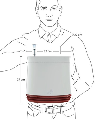 Airy Pot - innovadora Maceta purificadora de Aire 100% eficaz - Purificador de Aire Natural con Plantas de Interior sin Electricidad ni químicos (Late Spring)