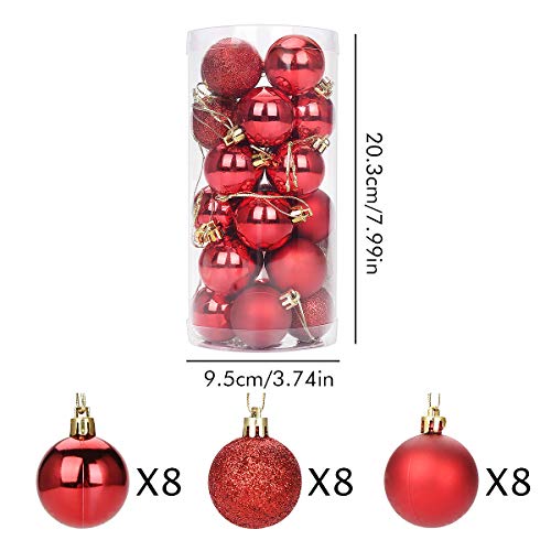 Aitsite Bolas de Navidad 4 cm Bolas de árbol de Navidad Adorno de Pared Colgante de Pared Adornos Decoraciones Árbol Bolas Decorativas Boda de Fiesta Suministro Hogar Decoraciones para Festivales