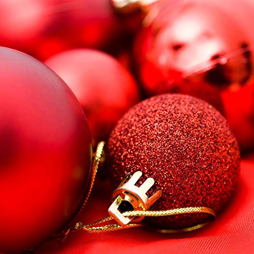 Aitsite Bolas de Navidad 4 cm Bolas de árbol de Navidad Adorno de Pared Colgante de Pared Adornos Decoraciones Árbol Bolas Decorativas Boda de Fiesta Suministro Hogar Decoraciones para Festivales