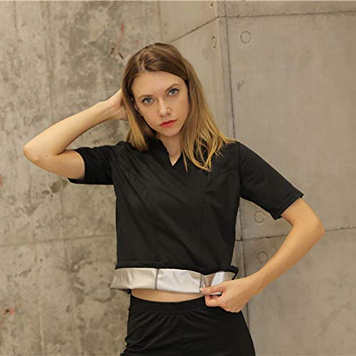 Ajcoflt Mujeres Body Shaper Traje de Manga Corta Entrenador de Cintura Adelgazamiento Fajas Control de Barriga Trimmer Quemador de Grasa para Perder Peso Entrenamiento Gimnasio Ejercicio Deporte