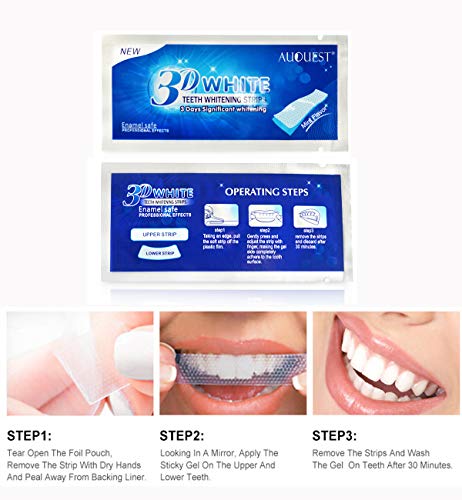 AJUMKER New Crest Gel Strips Dientes blancos nacarados 3D Blanqueamiento Cuidado de los dientes blancos brillantes Tratamiento de dientes de pasta blanqueadora dental 7pcs