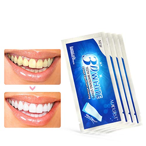 AJUMKER New Crest Gel Strips Dientes blancos nacarados 3D Blanqueamiento Cuidado de los dientes blancos brillantes Tratamiento de dientes de pasta blanqueadora dental 7pcs