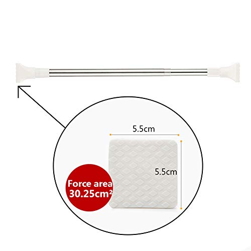 Ajustable Barra De Cortina Extensible,sin Taladro Inoxidable Polo De Tensión para Baño Hanger Balcón Sección De Ropa Dormitorio-a 148-280cm(58-110inch)