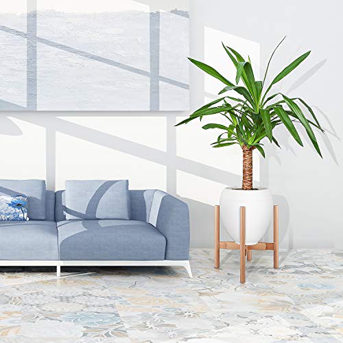 Ajustable Soporte para Plantas,Soporte para Macetas Estantería de Flores de Madera de Mediados de Siglo,para el hogar,Balcón - Modern Home Decor Garden Gift(Planta y Maceta NO Incluidas) - 1 PCS