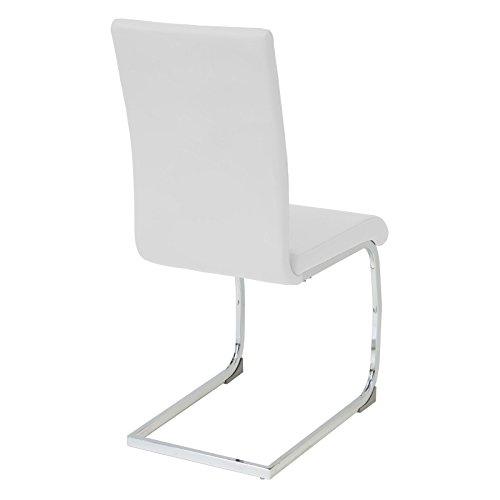 Albatros Silla Cantilever BURANO Set de 4 sillas Blanco, SGS Probado