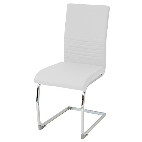 Albatros Silla Cantilever BURANO Set de 4 sillas Blanco, SGS Probado