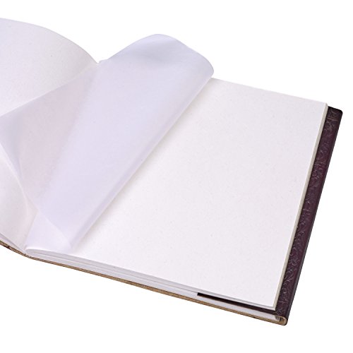 Álbum de fotos de piel en relieve grande Árbol de la vida | para adaptarse a fotos de 120 6 x 4 o 60 7 x 5 | 24 x 26 cm | Comercio justo y hecho a mano