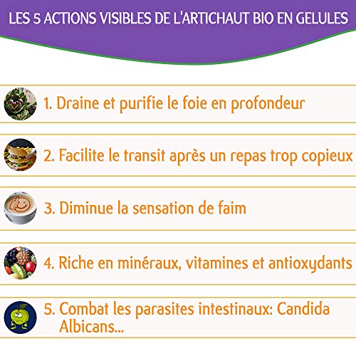 Alcachofa Biológica-90 píldoras-Nutricite Bio-Desintoxicación natural - 100% biológico y producido en Francia- Alcachofa para activar el tránsito y proteger el hígado