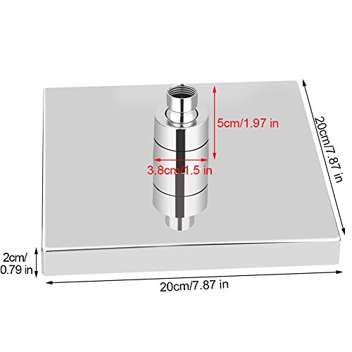 Alcachofa de ducha LED, cabezal de ducha con 7 colores LED, flujo de agua alimentado de 8 pulgadas, ABS cromado terminado 12 LED para cambiar el ambiente del cuarto de baño