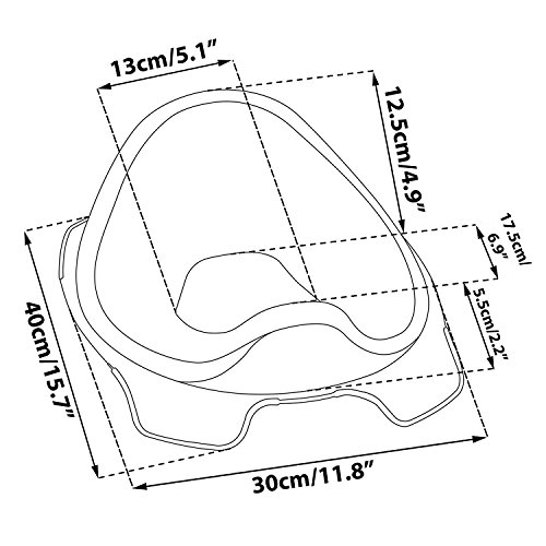 Aldi Lion King - Asiento de inodoro con patas antideslizantes, color blanco con detalles amarillos
