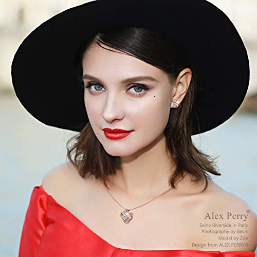 Alex Perry Collar Regalos para mujeres, madres, niñas, amigos, sus colgantes de plata, oro rosa, joyas, regalos de aniversario de cumpleaños personalizados para el día de San Valentín de la madre