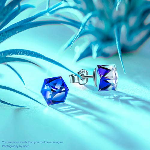 Alex Perry Pendientes Regalos para mujeres, madres, niñas, amigos, sus aretes azules, joyas, regalos de aniversario de cumpleaños personalizados para el día de San Valentín de la madre con paquete