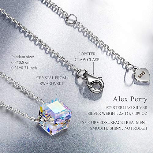 Alex Perry Regalo mujer collares cadena de plata mujer cristal swarovski joyas para mujer regalos mujer collares para boda niñas novia regalo para mujer