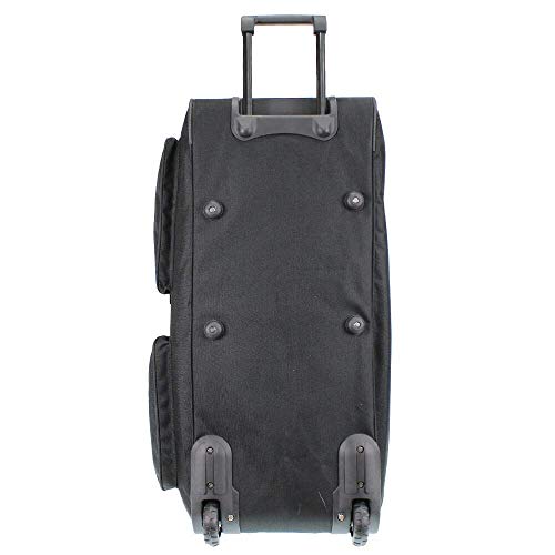 Alexander Bolsa de Viaje Deportes Extra Maleta Trolley Grande Mochila 2 Ruedas con Asa Doble Tamño S/M/L 58x28x33 cm Capacidad de 54L (Negro, S) ST03-Negro