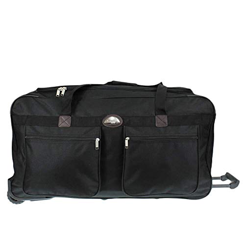 Alexander Bolsa de Viaje Deportes Extra Maleta Trolley Grande Mochila 2 Ruedas con Asa Doble Tamño S/M/L 58x28x33 cm Capacidad de 54L (Negro, S) ST03-Negro
