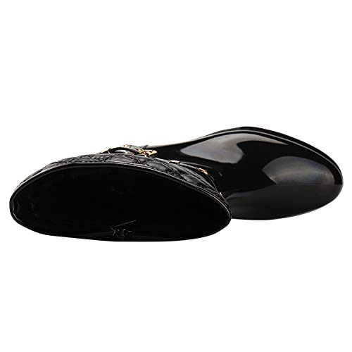 Alexis Leroy - Botas de Lluvia con Cremallera para Mujer Negron 40 EU / 7 UK