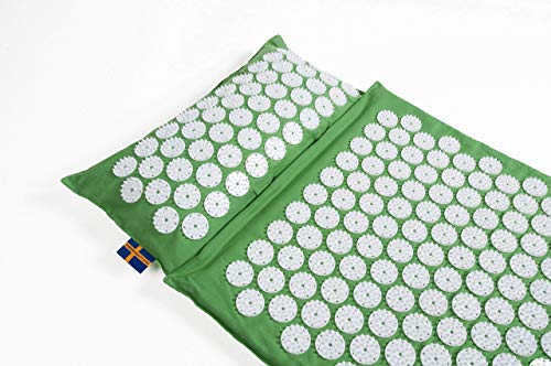 ALFOMBRA CON COJÍN DE ACUPRESION CALENTABLE THERMO MYSA: EN FIBRA ECO 100% NATURAL (NO GOMA-ESPUMA: EL MEHOR PARA: DOLOR DE ESPALDA, CONTRACTURAS, TOTAL RELAX, INSOMNIO