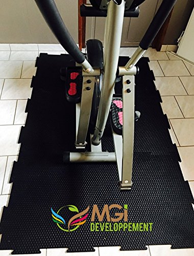 Alfombra de caucho antideslizante, antirruidos, antivibración para bicicleta estática, banco de musculación, máquinas, etc...