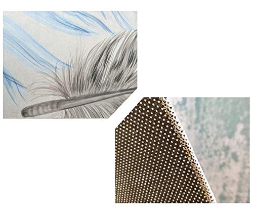 Alfombras De Juegos Para Bebes Alfombra doméstica antideslizante, antideslizante, con estampado geométrico suave, alfombra para sala de estar Alfombras Bebes Absorción De Polvo Habitacións Moqueta az