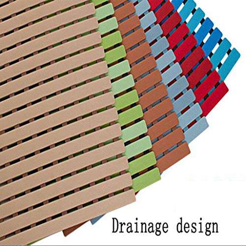 Alfombrilla de Ducha Alfombrilla Antideslizante para baño TPE + PP, con Ventosa y Orificio de Drenaje, Adecuada para baño, Dormitorio, Cocina, etc. Yang WEI Gang