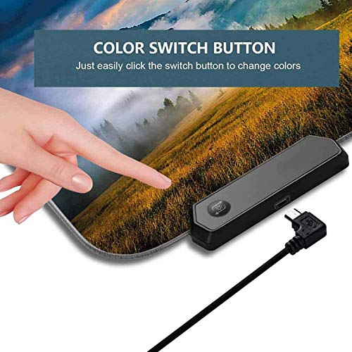 Alfombrilla de ratón para juegos, paisaje, montañas brumosas, base de goma antideslizante alfombrilla de ratón USB para ordenador para jugadores, oficina y hogar 800x300x30mm