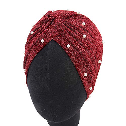 ALIKEEY Mujer Musulmana Sombrero Retro Turbante Sombrero Cabeza Bufanda Wrap Cap Gris Marron Premium Carlista Paracaidista Chica Campana Extractora