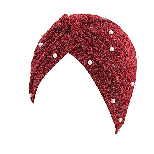 ALIKEEY Mujer Musulmana Sombrero Retro Turbante Sombrero Cabeza Bufanda Wrap Cap Gris Marron Premium Carlista Paracaidista Chica Campana Extractora