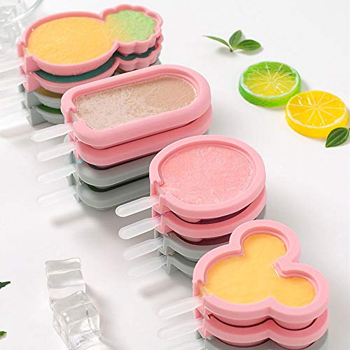 Alimagic Molde para Hornear, Molde de Caramelo, Molde de piruleta de Silicona Molde para Hornear Galletas de Conejo Lindo de Chocolate, con Tapa + Palo(Piña - Azul)